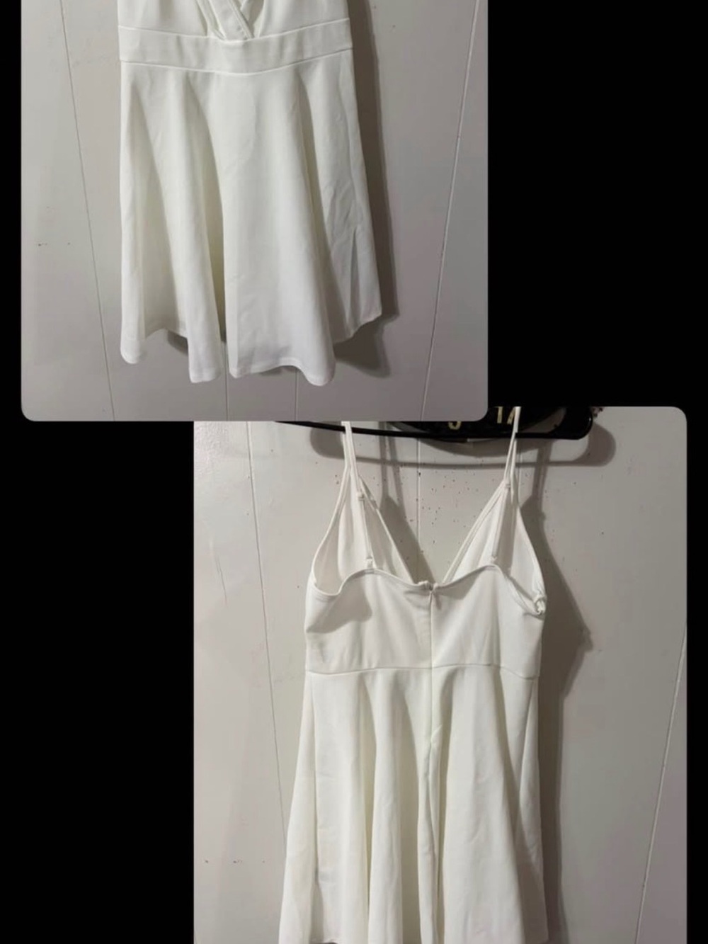 White Spaghetti Strap Skater Top